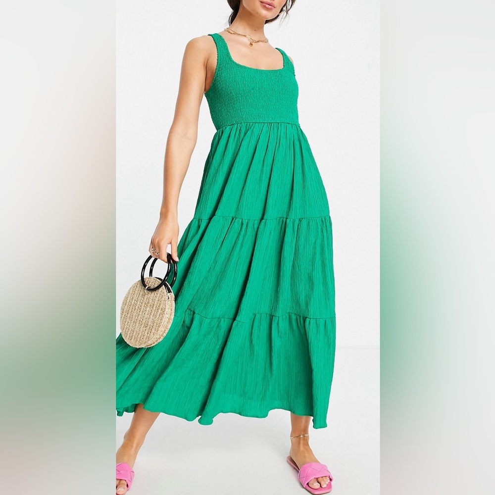 ASOS shirred maxi dress